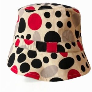 Summer polkadots print cotton bucket hat